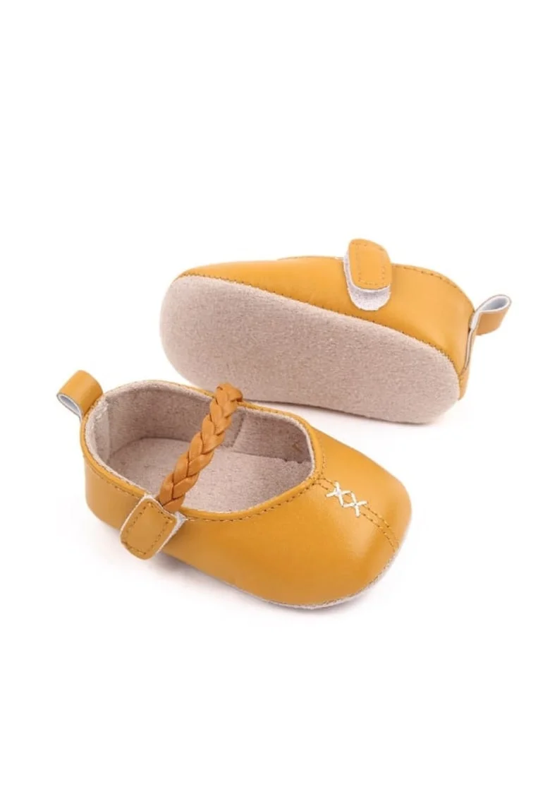 Pantofi  Model AL 13585, Piele ecologica, Fete, Galben mustar, Galben mustar