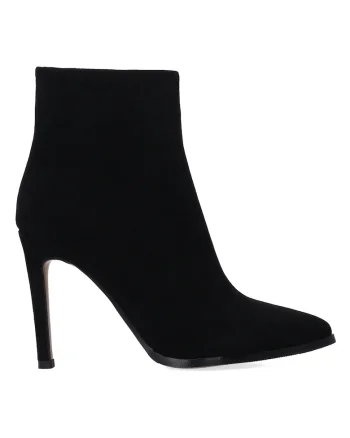 Botine stiletto din piele intoarsa
