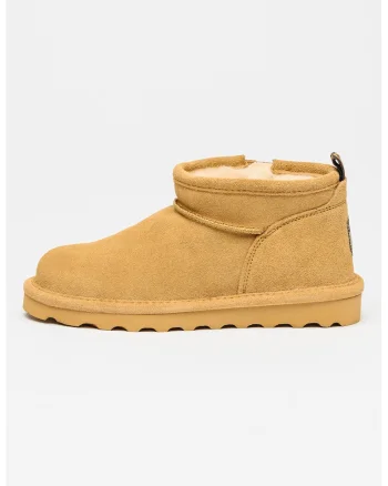 Ghete pull-on de piele intoarsa Super Shorty Deco, Maro camel deschis