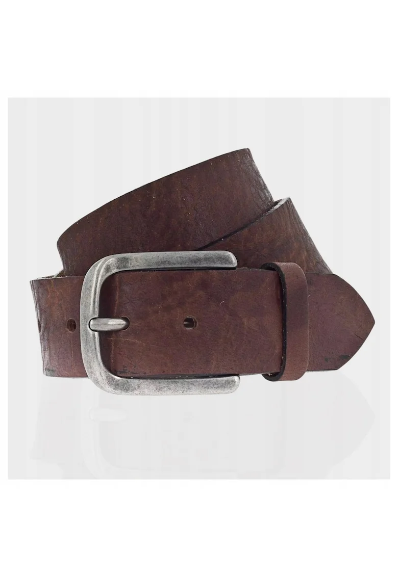 Centura barbati,  model clasic, piele naturala, catarama metalica, culoare maro, talie 100 cm