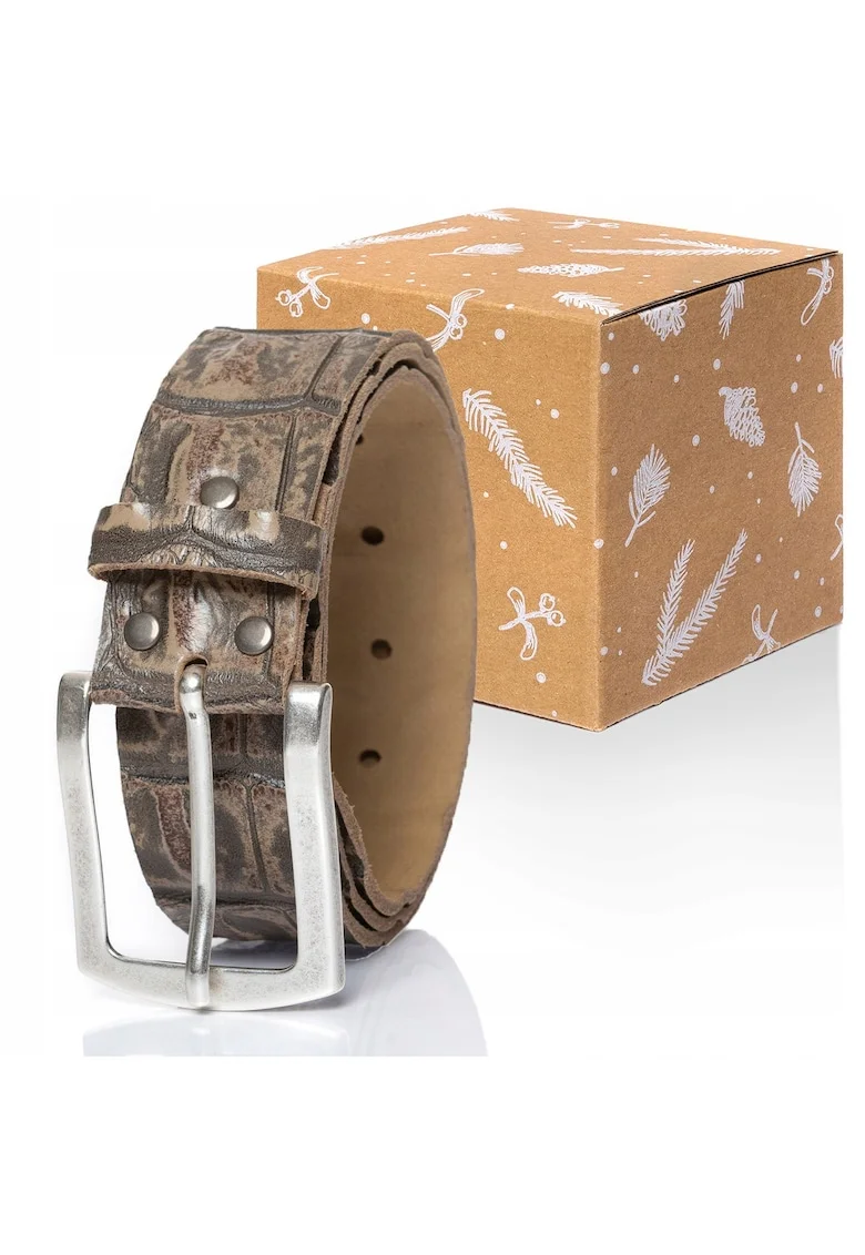 Curea barbati  BELT, piele naturala, 40mm, culoare maro, marime talie 85 cm