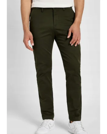 Pantaloni chino  slim, catifea, verde inchis, bumbac,