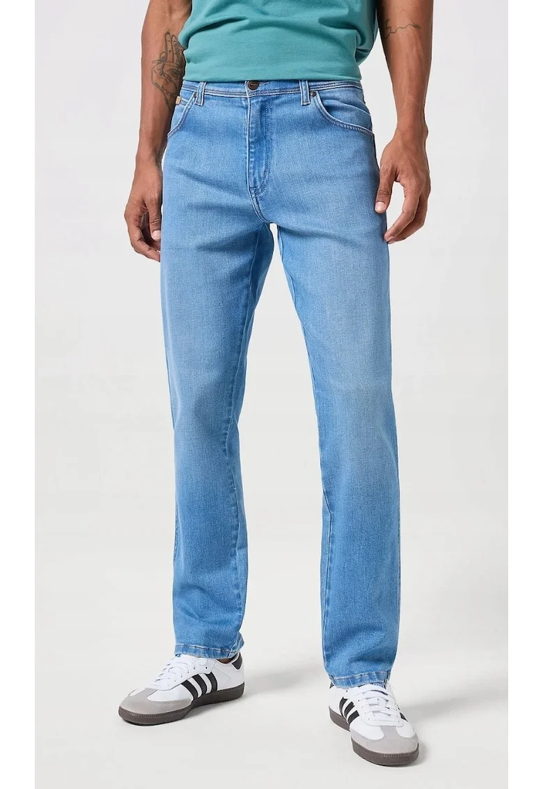 Blugi barbati  Texas Slim, albastru, elasticitate ridicata, colectia We Care, bumbac
