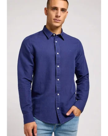 Camasa  in cu broderie logo, Albastru
