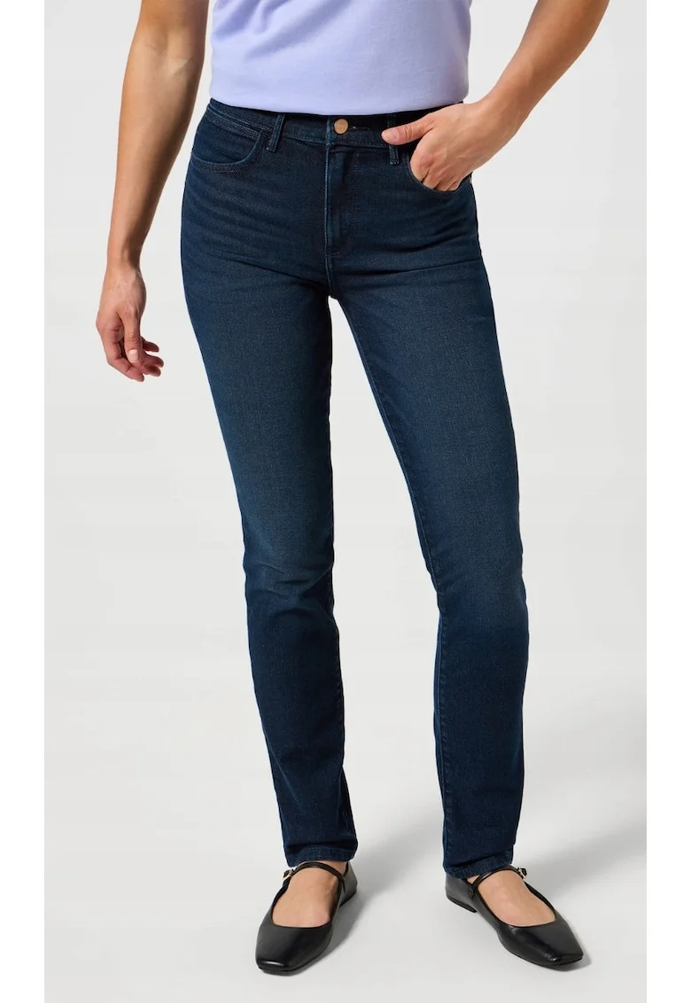Blugi dama 112355304,  slim fit, albastru, bumbac