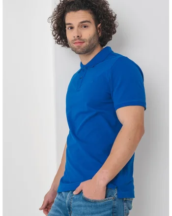 Tricou polo de bumbac, Albastru royal