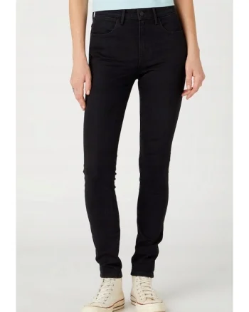 Blugi skinny  negri, talie inalta, pentru femei