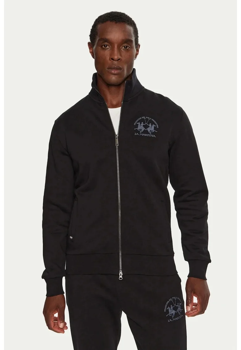 Bluza sport pentru barbati cu fermoar  ZMF301, Negru