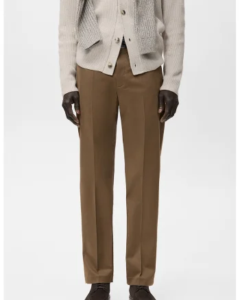 Pantaloni drepti cu pensa, Caramel