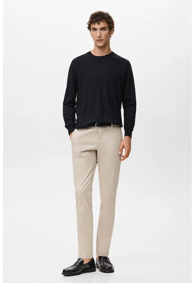 Pantaloni Chino cu croiala slim-fit Barna, Bej deschis