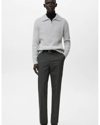 Pantaloni eleganti cu croiala slim-fit, Gri inchis