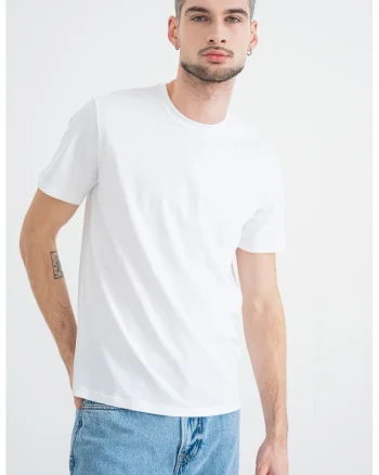 Tricou cu detaliu logo, Alb optic