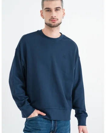 Bluza de trening cu maneci cazute, Bleumarin