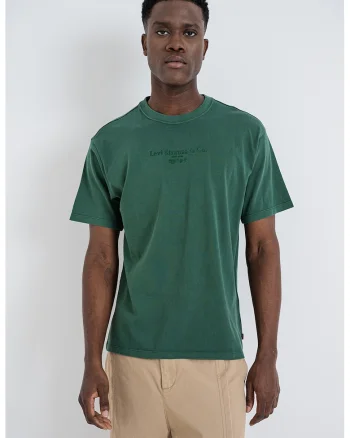Tricou de bumbac cu logo Vintage, Verde sparanghel