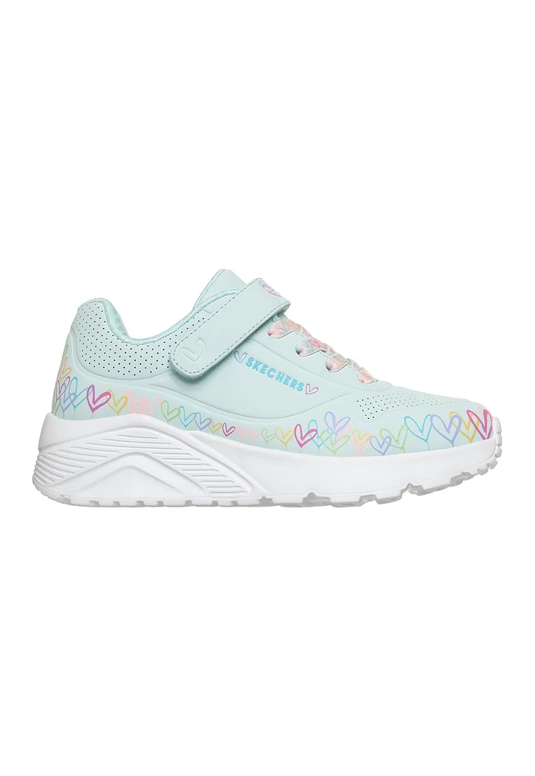 Pantofi sport Uno Lite- Heart Craze de piele ecologica cu model cu inimi