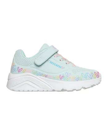 Pantofi sport Uno Lite- Heart Craze de piele ecologica cu model cu inimi