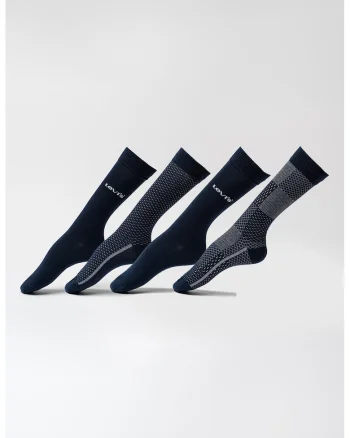 Set de sosete lungi unisex - 4 perechi, Negru