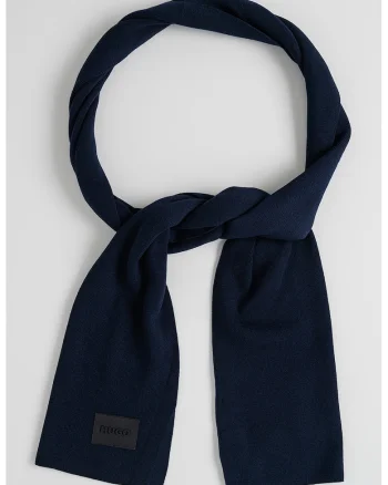 Fular cu logo Zevon, Bleumarin