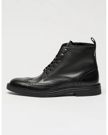 Ghete de piele cu fermoar lateral Calev, Negru