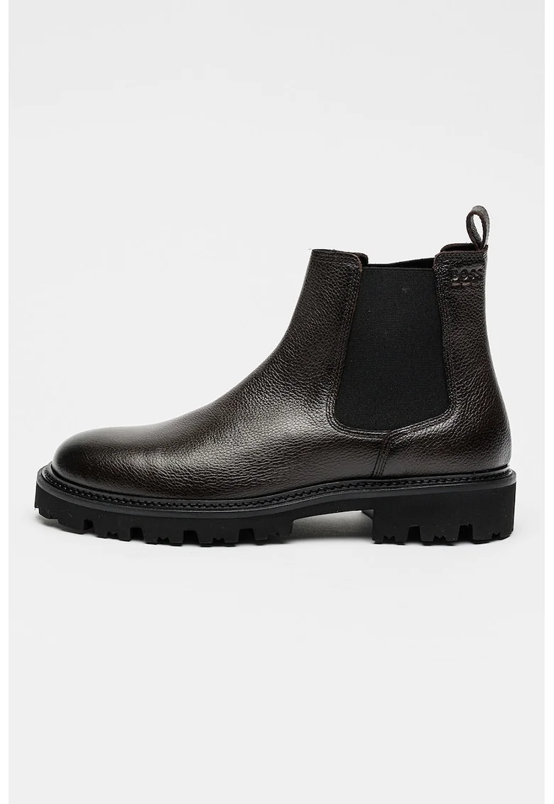 Ghete Chelsea de piele Julyo, Maro inchis