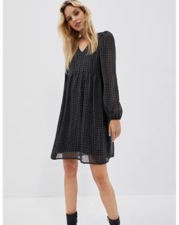 Rochie imprimeu negru - 69845, Negru