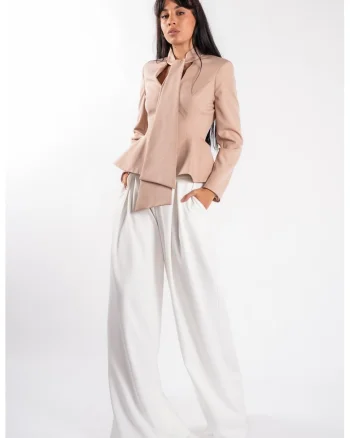 Pantalon cu pliuri frontale