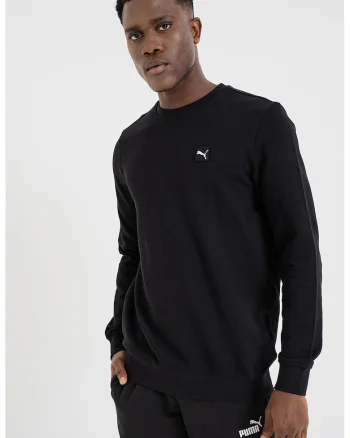 Bluza de trening cu decolteu la baza gatului Ess Elevated, Negru