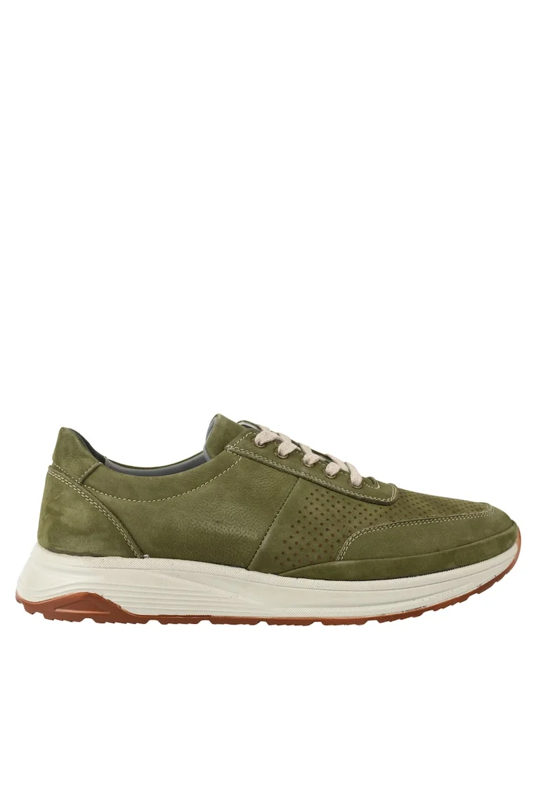 Pantofi sport, barbati,  B68-835 verde, piele nabuc, Verde