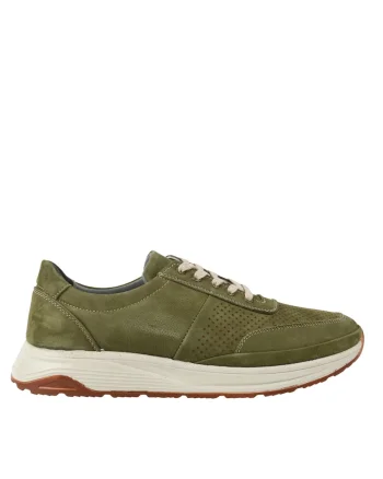 Pantofi sport, barbati,  B68-835 verde, piele nabuc, Verde