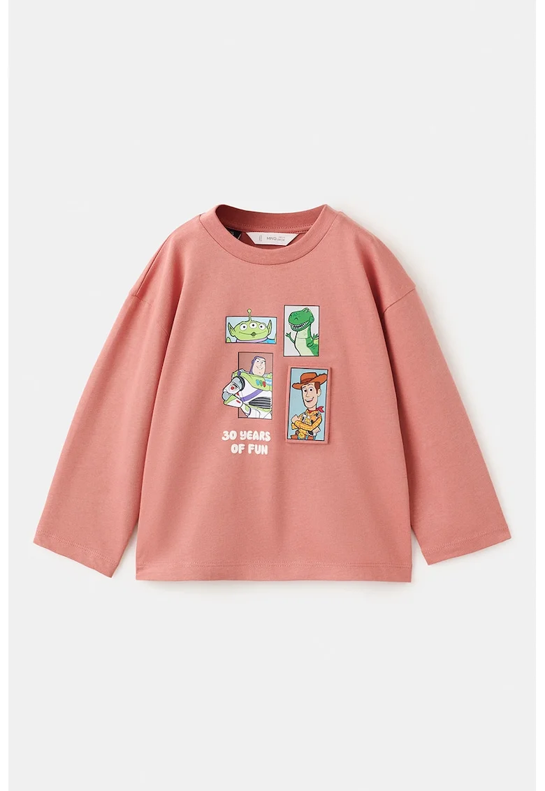 Bluza din bumbac cu imprimeu Toy Story, Verde/Coral