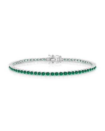 Bratara Tennis Argint 925, pentru femei,, Verde