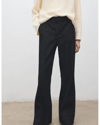 Pantaloni cu croiala ampla, Bleumarin