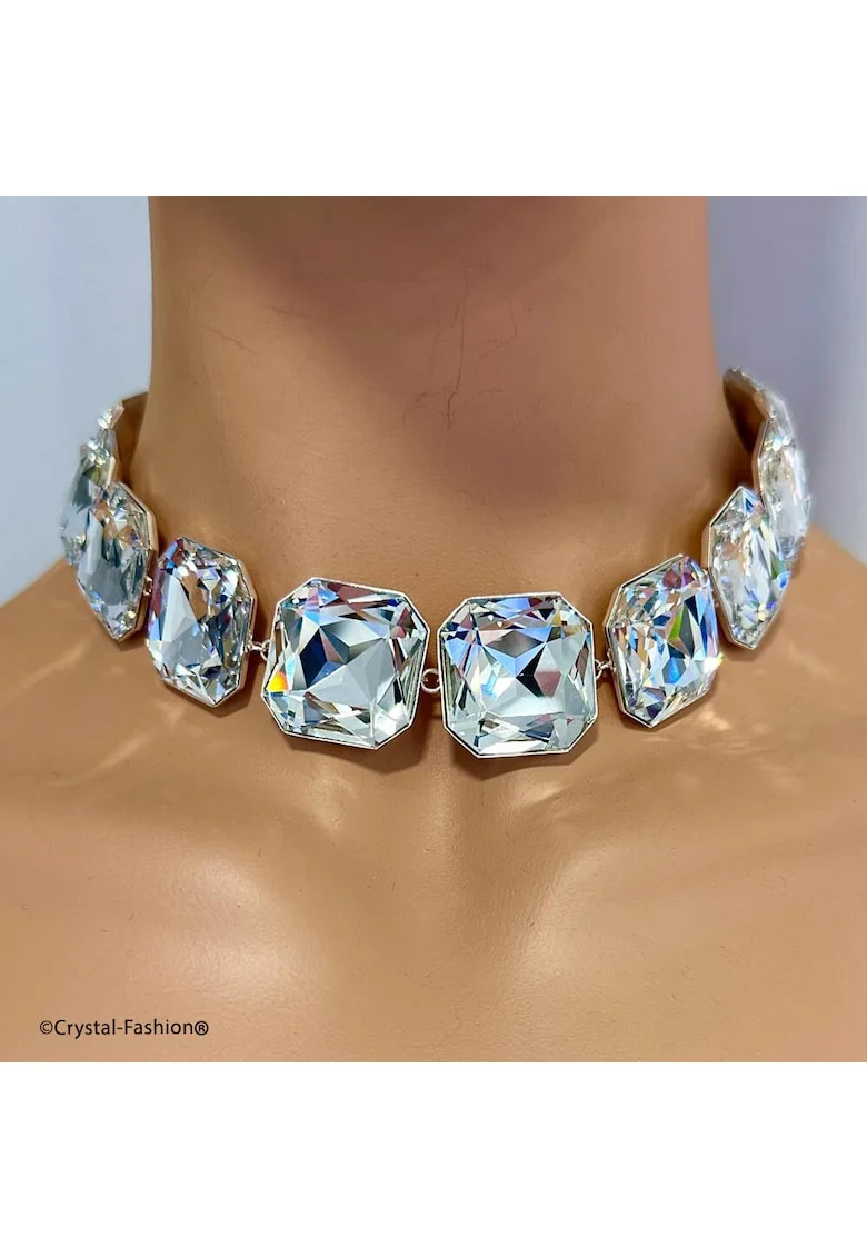 Choker cristale Swarovski® Octagon 23mm