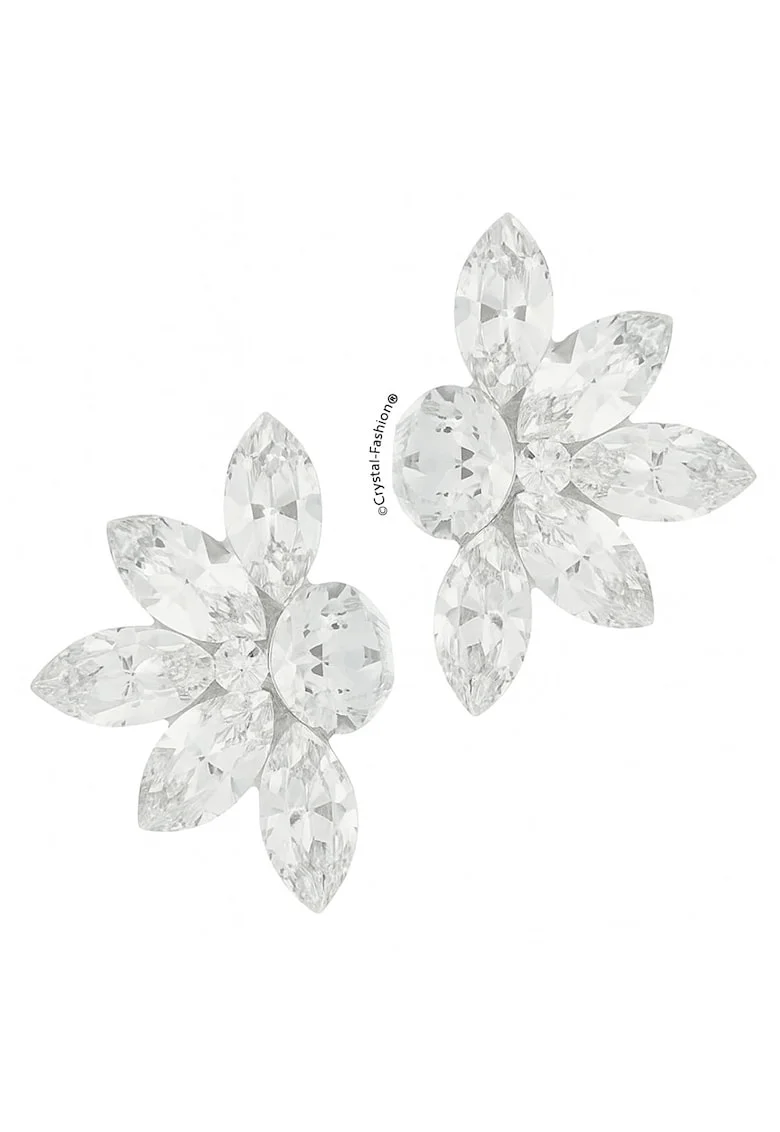 Cercei cu cristale Swarovski® Lotus 2cm Clear