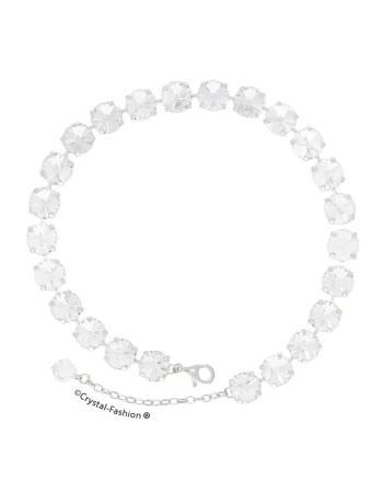 Colier cu cristale Swarovski® la baza gatului Rivoli 1cm