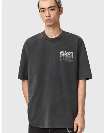 Tricou lejer cu imprimeu logo, Rosu/Alb/Gri inchis melange