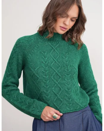 Pulover dama,  Textil, Verde,