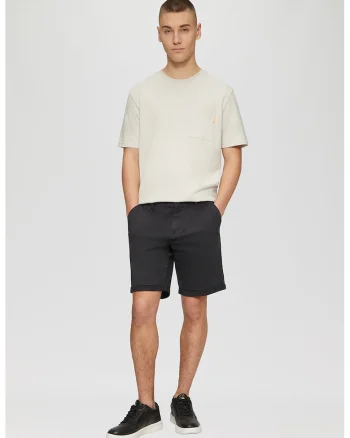 Q/S by s.Oliver Pantaloni scurti chino barbati, John, cu talie medie si croiala Regular fit, Verde inchis, Gri antracit