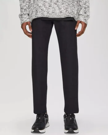 Q/S by s.Oliver Pantaloni chino barbati, casual, cu talie medie si croiala Slim fit, Negru, Negru