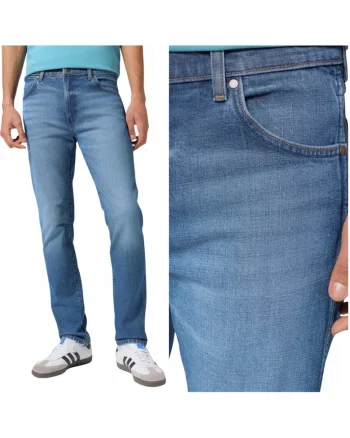 Jeans bărbați,  Larston 812, slim tapered, albastru, L30, Albastru