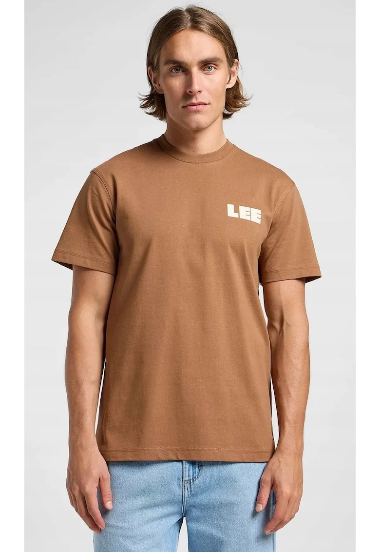 Tricou barbati,  WORKWEAR GRAPHIC TEE, supradimensionat, scurt, bumbac, maro