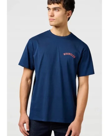 Tricou barbati,  GRAPHIC TEE, bumbac, albastru, maneca scurta