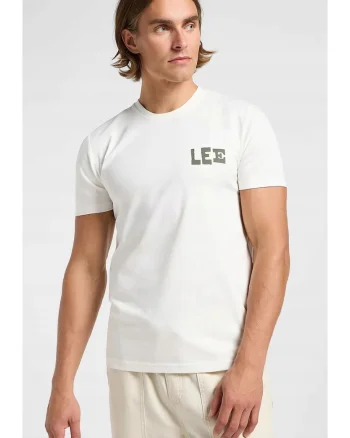 Tricou barbati,  REGULAR GRAPHIC TEE, imprimeu, alb, bumbac