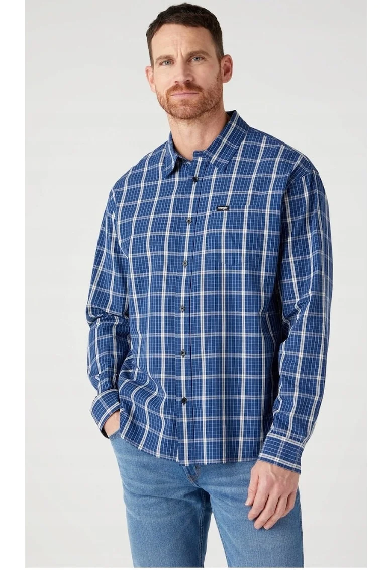 Camasa barbati,  denim, supradimensionat, albastru, bumbac,