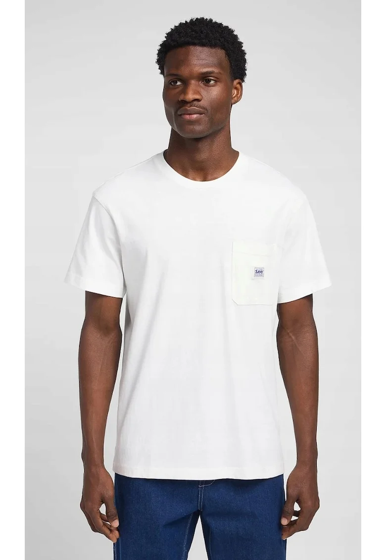 Tricou  supradimensionat alb pentru barbati, Alb