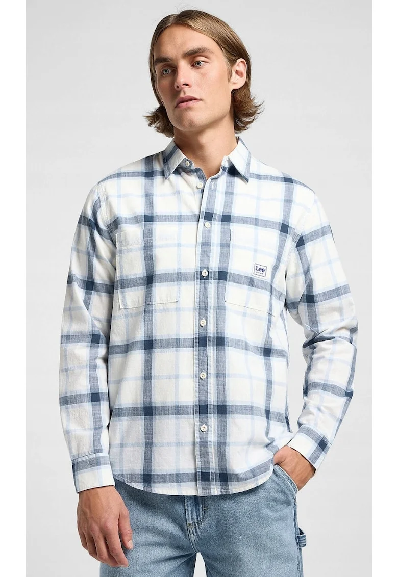 Camasa  WORKWEAR SHIRT 2.0, supradimensionata, bumbac, Albastru