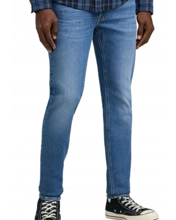 Blugi slim barbati,  Luke, bumbac/elastan, albastru