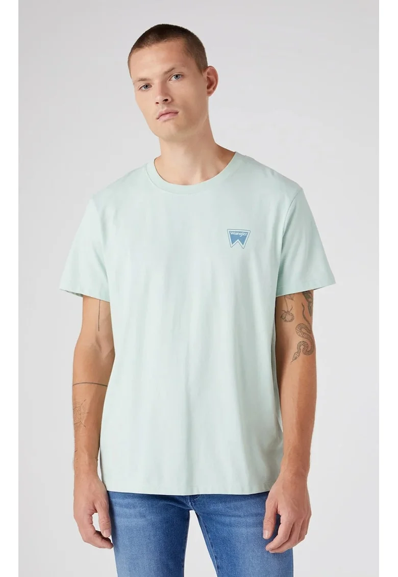 Tricou barbati,  Graphic Tee Surf Spray, supradimensionat, verde, bumbac,