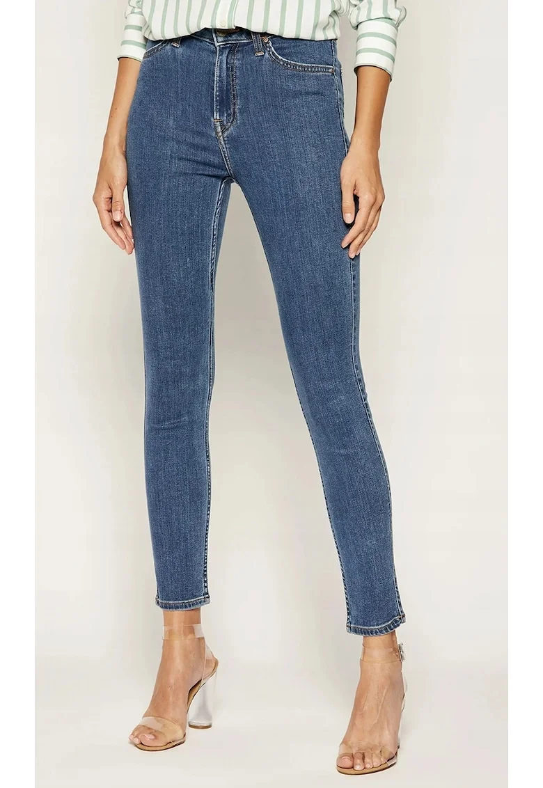 Blugi dama,  IVY HIGH, skinny, albastru, bumbac,