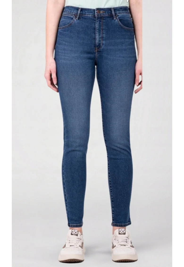 Blugi dama,  Bumbac, Albastru, HIGH RISE SKINNY